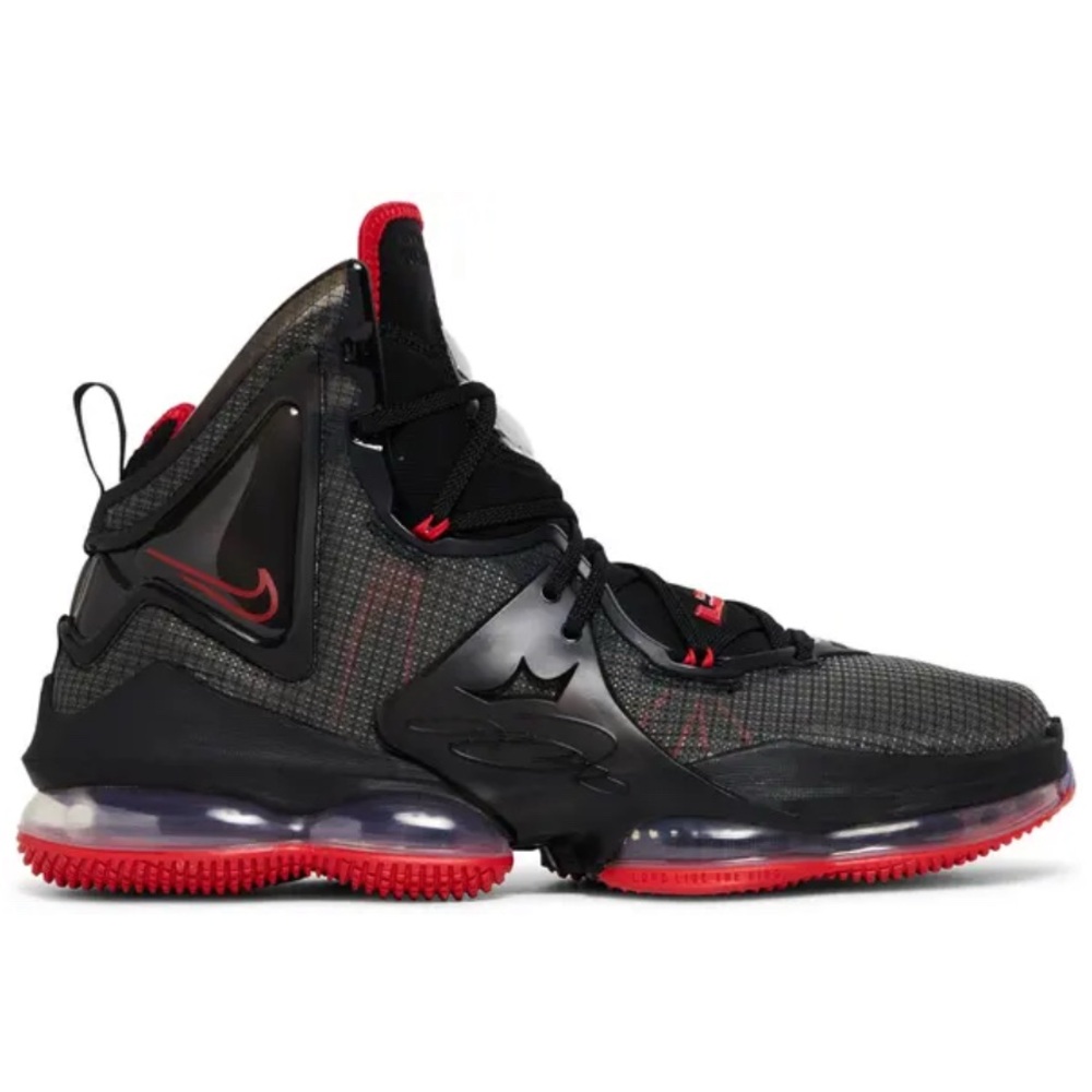 Nike Lebron xix, New Unboxed. Black and University Red High-Top Sneakers